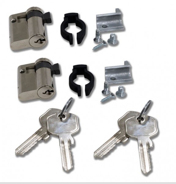 Triton 19&quot;Schrank,zbh. Ersatz, Schwenkhebelgriff, Metall, zbh. 2xPHZ(paarweise), paarweise Schlüssel