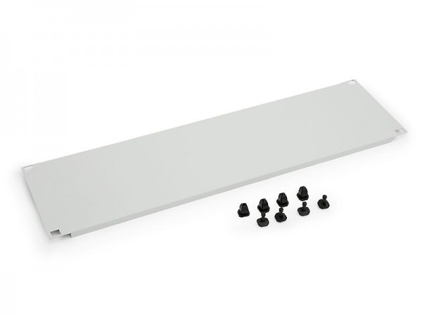 Triton 19"zbh. Blindplatte, 5HE, Lichtgrau, mit Kunststoffstöpsel