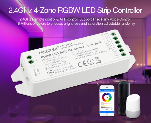 MiBoxer FUT038M LED Controller RGB-W DC12/24V 2,4G