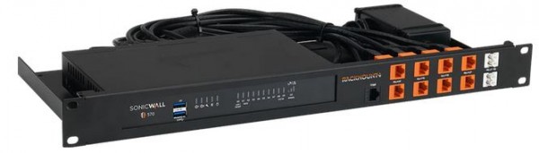 Rackmount.IT, Rack Mount Kit for SonicWall TZ280/TZ380/TZ380W/TZ480/TZ580/TZ680/TZ570/TZ570W/TZ570P/TZ670, UTP(ungeschirmte) Kupplung/Patchkabel,