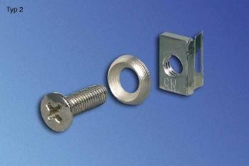 Vertiv(Knürr) zub.Befestigungsset T-Nut M5, klein, 50-Pack, mit Rosetten,