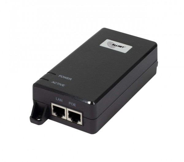 ALLNET PoE Injektor 1G/2.5G/5G PoE &amp; PoE bt (15,4W/30W/60W) / Kunststoffgehäuse / &quot;ALL-PI102-5G&quot;