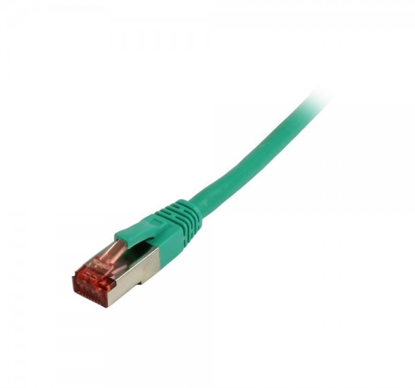 Patchkabel RJ45, CAT6 250Mhz, 15m grün, S-STP(S/FTP), TPE/LSZH(Superflex), Synergy 21,