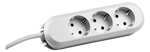 Bachmann Tischsteckdose, 3xDosen(CEE7)->Stecker(CEE7), Smart, 5m, weiss,