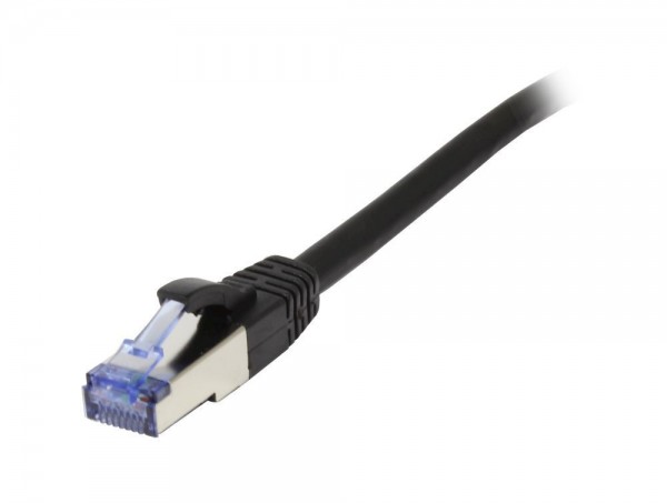 Patchkabel RJ45, CAT6A 500Mhz, 20m, schwarz, S-STP(S/FTP), AWG26, LSZH, Synergy 21
