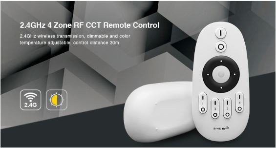 MiBoxer FUT007 LED Fernbedienung dual white (CCT) 4 Zonen