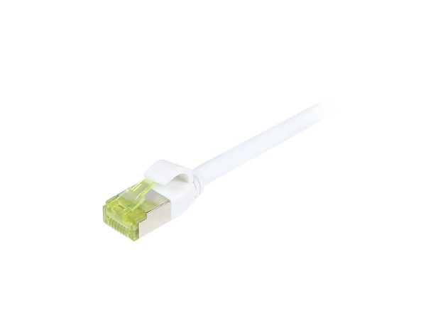 Patchkabel RJ45, CAT6A 500Mhz, 1.5m, weiss, S-STP(S/FTP), slimline rund d=4,5mm, TPE/LSZH(Superflex), AWG28, mit CAT7 Rohkabel, Synergy 21