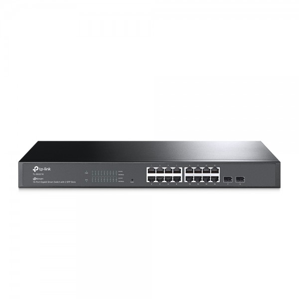TP-Link Switch full managed Layer2 18 Port • 16x 1 GbE • 2x SFP • 19" • Lüfterlos, Omada • SG2218