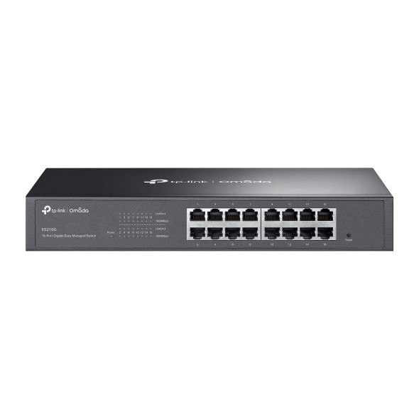 TP-Link Switch easy managed Layer2 16 Port • 16x 1 GbE • Lüfterlos, Omada • ES216G