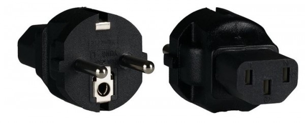 Netzkabel 230V Adapter CEE7/7-Stecker -> C13-Buchse