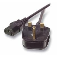 Netzkabel 230V UK-Stecker/Kaltgeräte IEC-C13(Buchse), 3m,Black