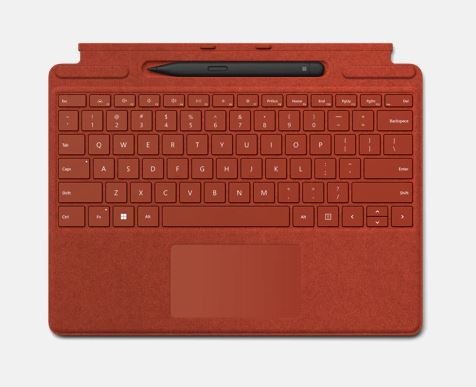MS Surface Zubehör Type Cover für 8/9 Signature *poppy red* inkl. Slim Pen 2