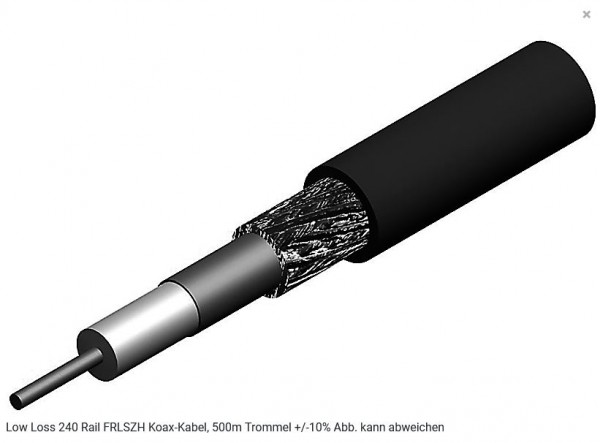 Telegärtner Koax Kabel, Low Loss 240 Koax-Kabel, 50 Ohm, 500m,