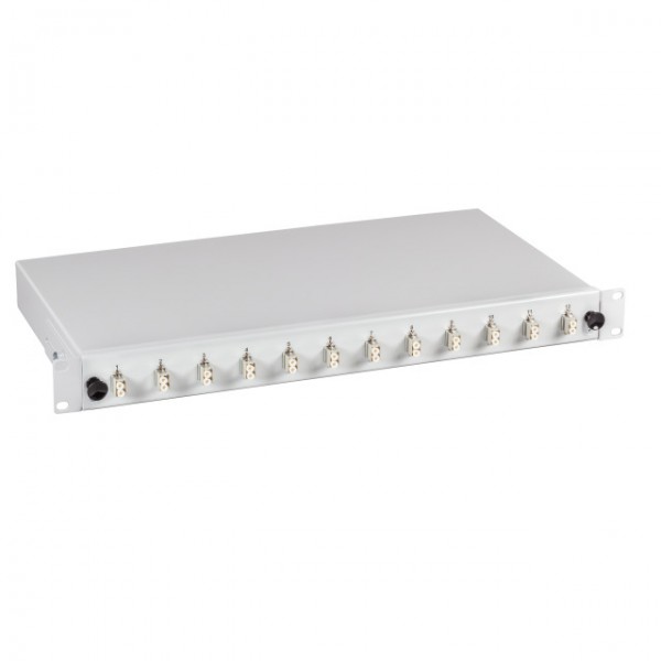LWL-Patchpanel Spleisbox,19", 24xLC-Duplex, 9/125um