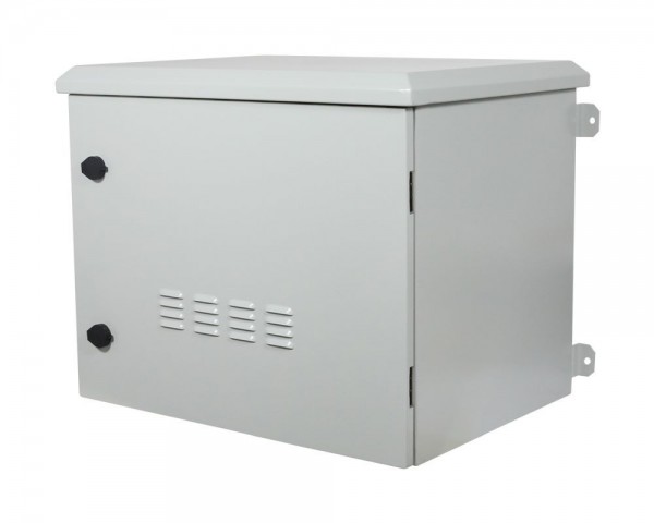 ALLNET 19"Wandgehäuse, 9HE, T488mm, Lichtgrau, IP55, SO-Serie, incl. 2-Fach Lüftereinheit,