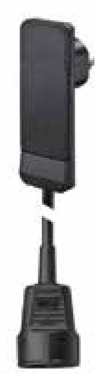 Bachmann Flat Plug Flachstecker, Verlängerung, 1xDosen(CEE7)-&gt;Stecker(CEE7), 1,5m, Schwarz,