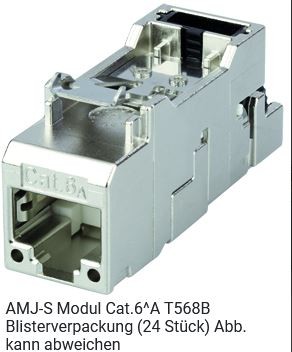 Telegärtner Modul, AMJ-S, CAT6A, TP/LSA, Snap-In, 24-Pack, (Keystone), T568B,