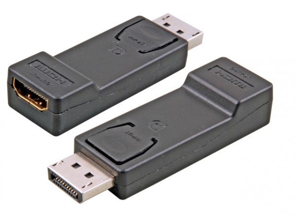Kabel Video DisplayPort Adapter, DisplayPort --&gt;&gt; HDMI?-A, St/Bu, schwarz,