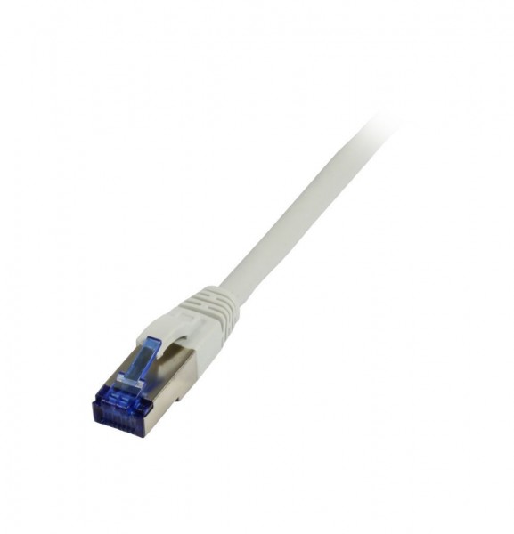 Patchkabel RJ45, CAT6A 500Mhz, 10m, grau, S-STP(S/FTP), TPE/LSZH(Superflex), AWG26, Synergy 21