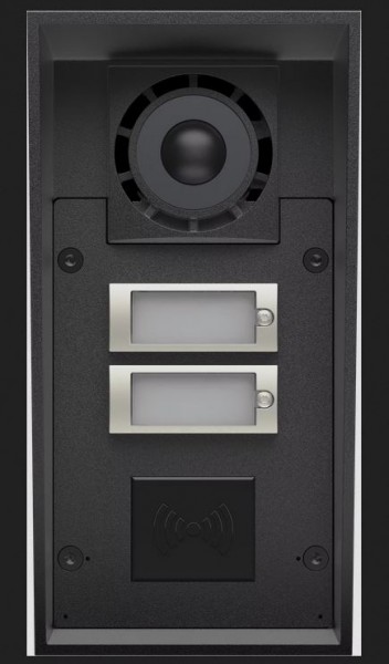 2N Gegensprechanlage EntryCom IP Force 2.0 - 2 Ruftasten (IP69) mit Kamera Kartenleser optional