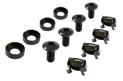 ALLNET 19&quot;zbh. Befestigungsset, Käfigmuttern+Schrauben, 100-Pack, M6, Schwarz,
