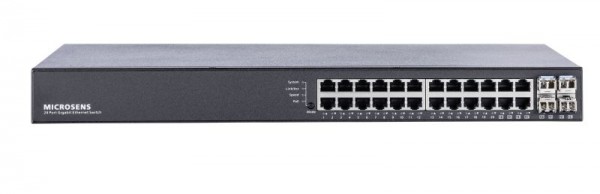 Microsens Switch smart managed 28 Port Gigabit, 19 , PoE , 4x SFP , MS400835M