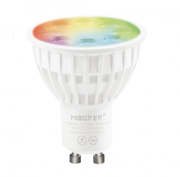 Synergy 21 LED Retrofit GU10 4W RGB-WW (RGB-CCT) Spot *Milight/Miboxer*