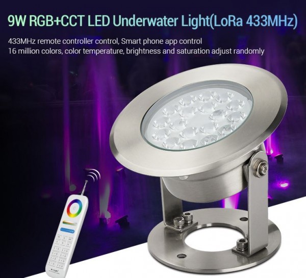 MiBoxer UW03 LED LoRa (433MHZ) Poolleuchte 9W RGB-WW (RGB-CCT)
