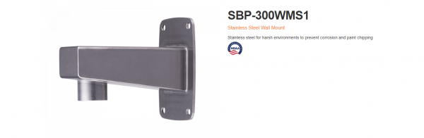 Hanwha Techwin IP-Cam Zbh. Wandhalterung Stainless Steel SBP-300WMS1