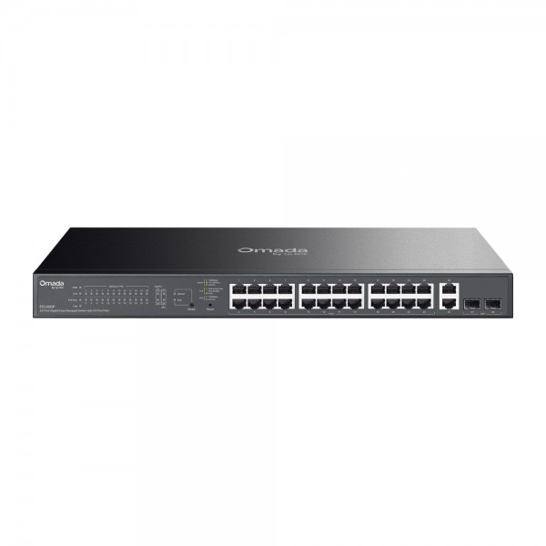 TP-Link Switch easy managed 28 Port • 26x 1GbE • 24x PoE at • 2x SFP • 250W Budget • Omada • ES228GP