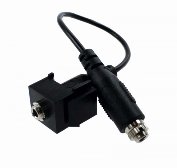 Bachmann Verlängerung Miniklinke Buchse(keystone) -> 0,2m Kabel Miniklinke Buchse, schwarz (Keystone)