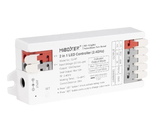 MiBoxer E2-RF LED Controller 2in1 Single colour/CCT(dual white) 2,4GHz