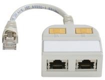 Telegärtner T-Adapter, CAT5E, RJ45-&gt;Token Ring(ISDN) 2x, ges