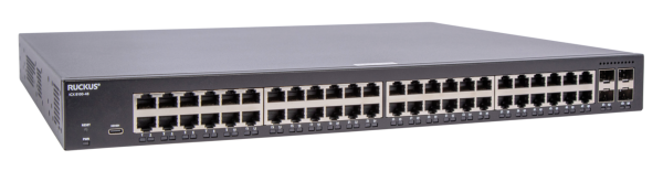RUCKUS Networks switch full managed layer2 50 port • 48x 1 gbe • 4x 1g sfp • advanced layer 2 • icx8100-48