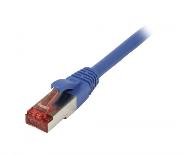 Patchkabel RJ45, CAT6 250Mhz, 0.5m blau, S-STP(S/FTP), TPE/LSZH(Superflex), Synergy 21,